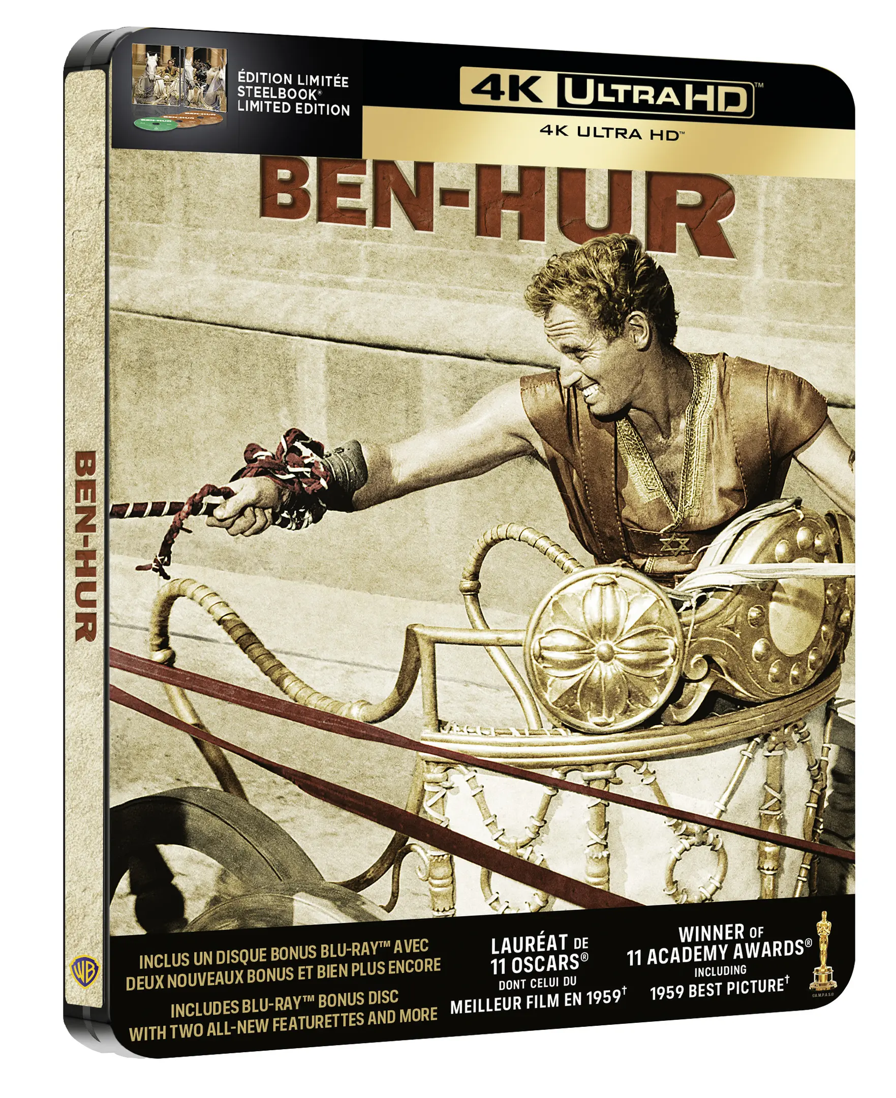 Ben-Hur (Steelbook, 2 4K-UHDs+Bonus-Blu-ray)