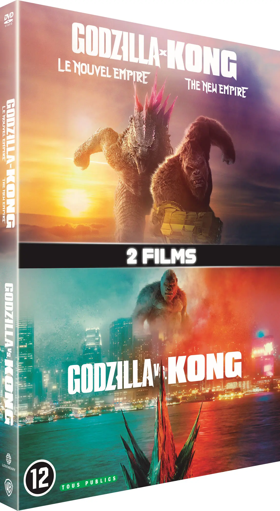Godzilla vs Kong + Godzilla x Kong : Le Nouvel Empire (DVD)